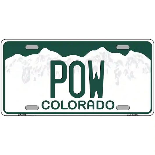 Pow Colorado Metal Sign