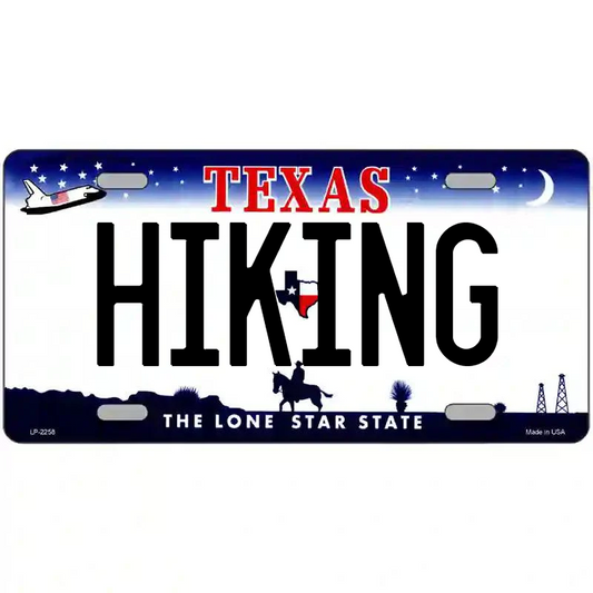 Hiking Texas Metal Sign