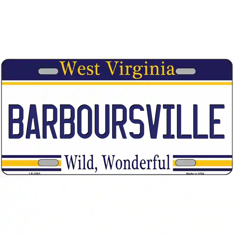 Barboursville West Virginia Metal Sign