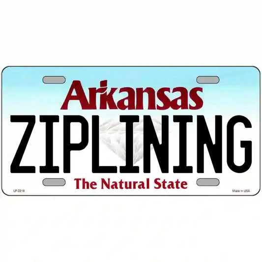 Ziplining Arkansas Metal Sign