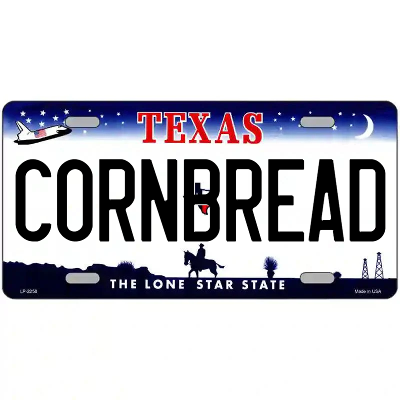 Cornbread Texas Metal Sign