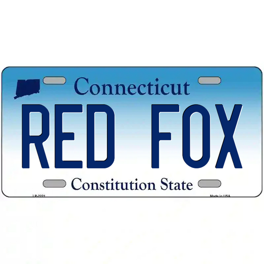 Red Fox Connecticut Metal Sign
