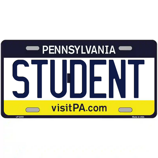 Student Pennsylvania Metal Sign