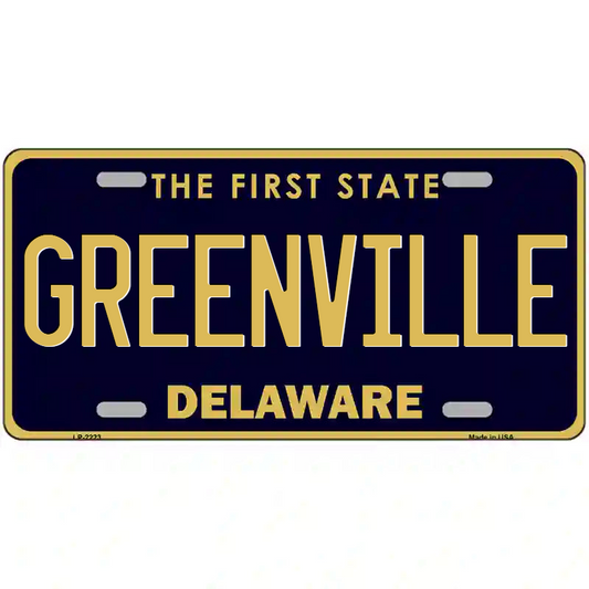 Greenville Delaware Metal Sign