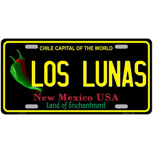 Los Lunas New Mexico Black Metal Sign