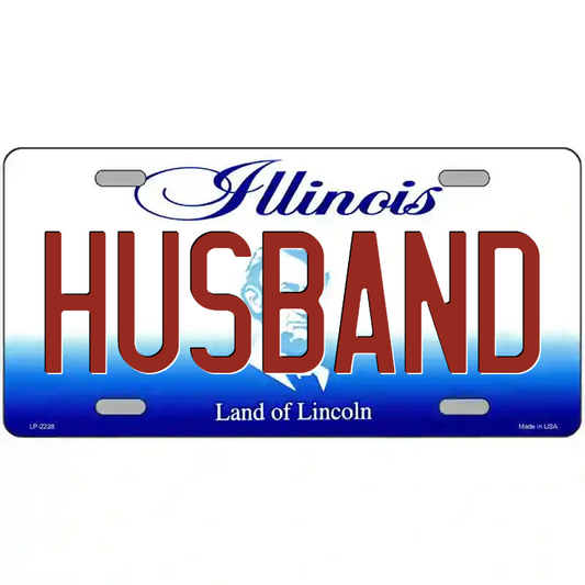 Husband Illinois Metal Sign