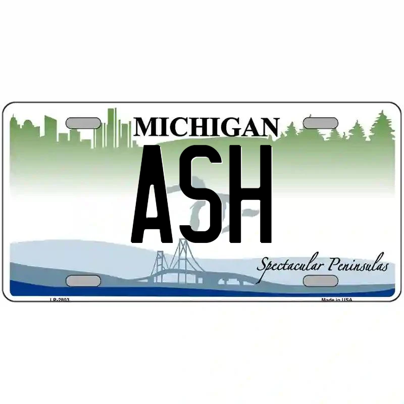 Ash Michigan Metal Sign