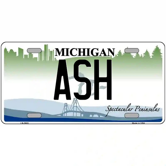Ash Michigan Metal Sign