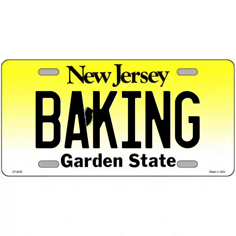 Baking New Jersey Metal Sign