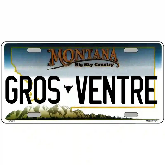 Gros Ventre Montana Metal Sign