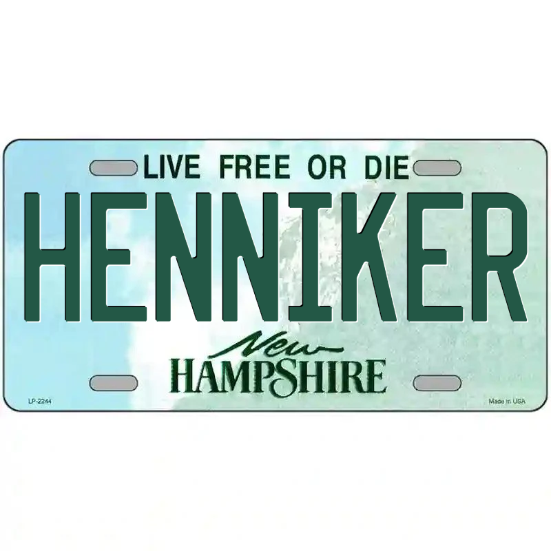 Henniker New Hampshire Metal Sign