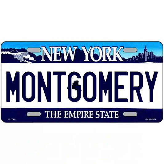 Montgomery New York Blue Metal Sign