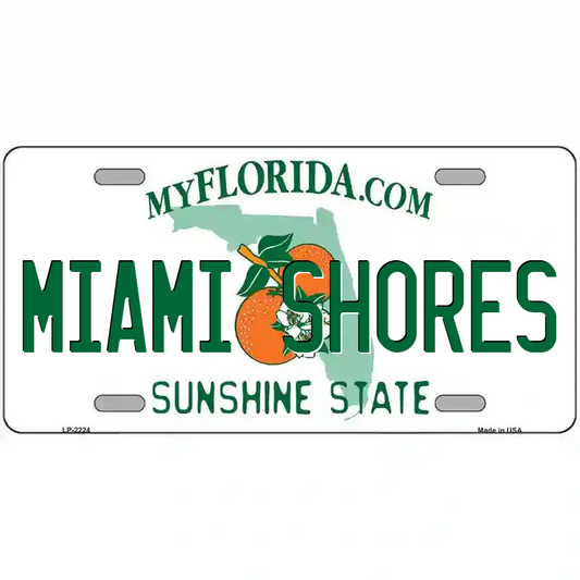 Miami Shores Florida Metal Sign