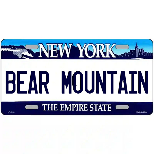Bear Mountain New York Blue Metal Sign