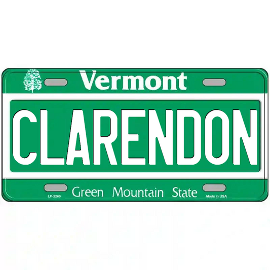 Clarendon Vermont Metal Sign
