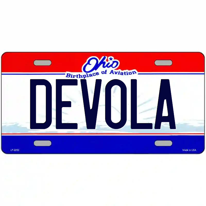 Devola Ohio Metal Sign