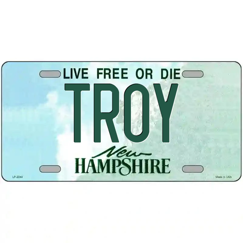 Troy New Hampshire Metal Sign