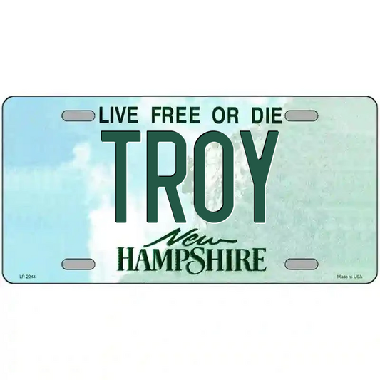 Troy New Hampshire Metal Sign