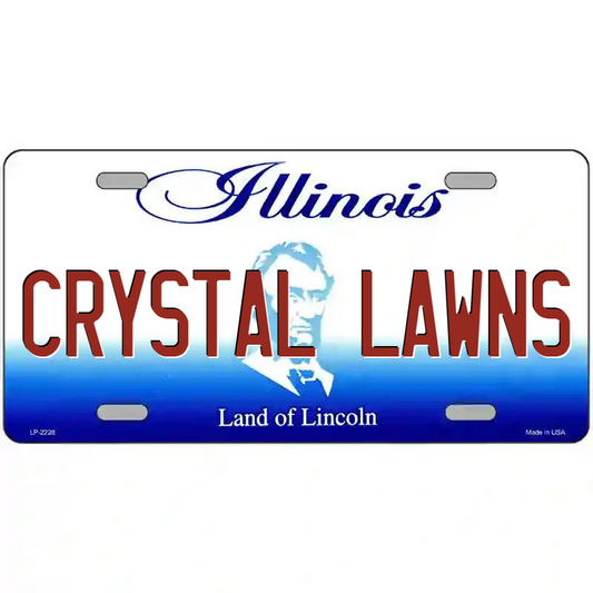 Crystal Lawns Illinois Metal Sign