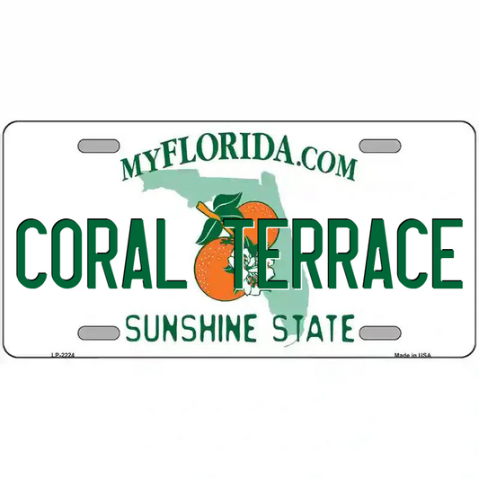 Coral Terrace Florida Metal Sign