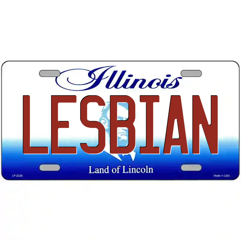 Lesbian Illinois Metal Sign