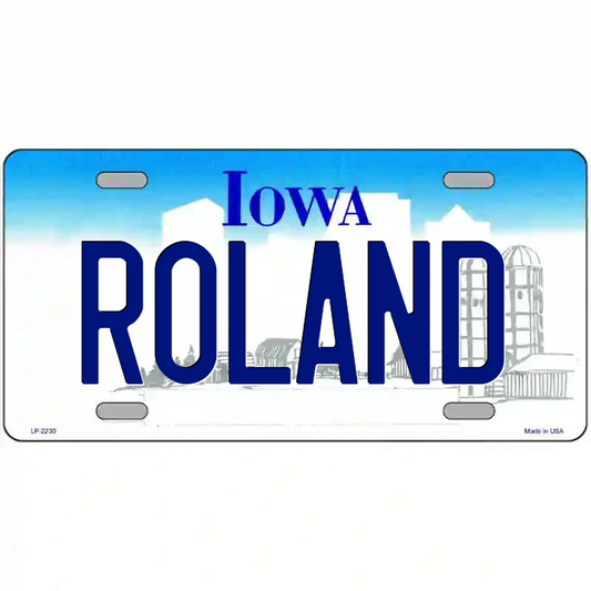 Roland Iowa Metal Sign