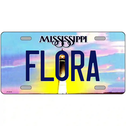 Flora Mississippi Metal Sign