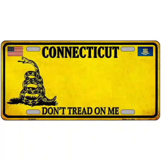 Connecticut Don't Tread on Me Metal Sign