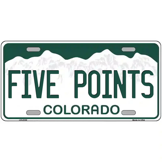Five Points Colorado Metal Sign