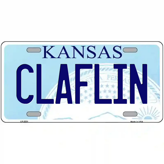 Claflin Kansas Metal Sign