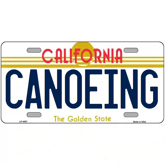 Canoeing California Metal Sign