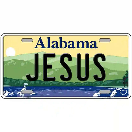 Jesus Alabama Metal Sign