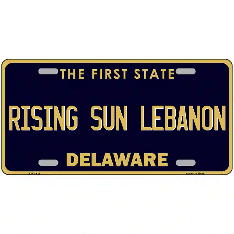 Rising-Sun Lebanon Delaware Metal Sign