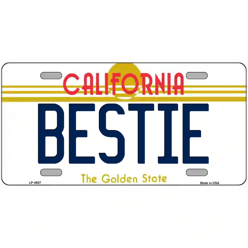 Bestie California Metal Sign
