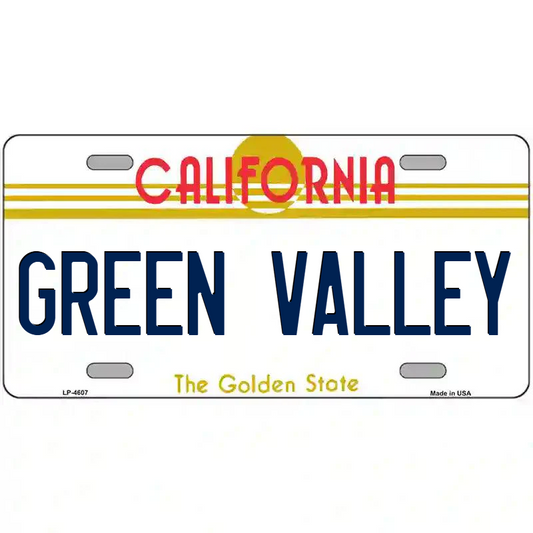 Green Valley California Metal Sign