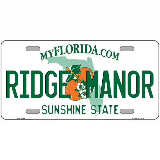 Ridge Manor Florida Metal Sign