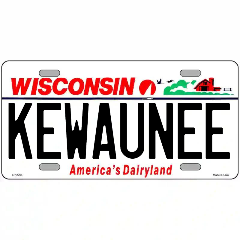 Kenwaukee Wisconsin Metal Sign