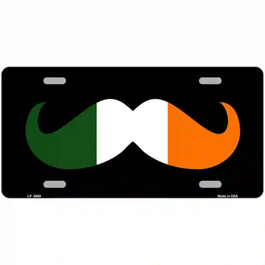 Ireland Flag Mustache Metal Sign