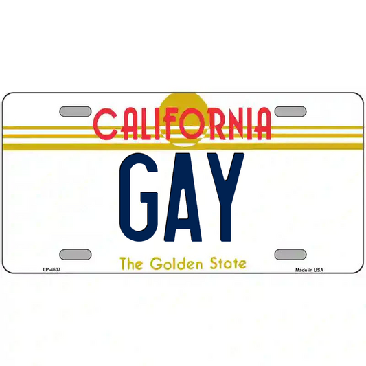 Gay California Metal Sign