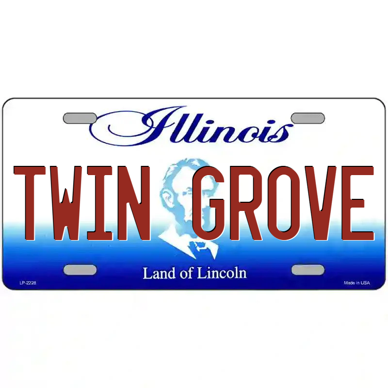 Twin Grove Illinois Metal Sign
