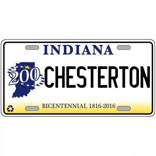 Chesterton Indiana Bicentennial Metal Sign