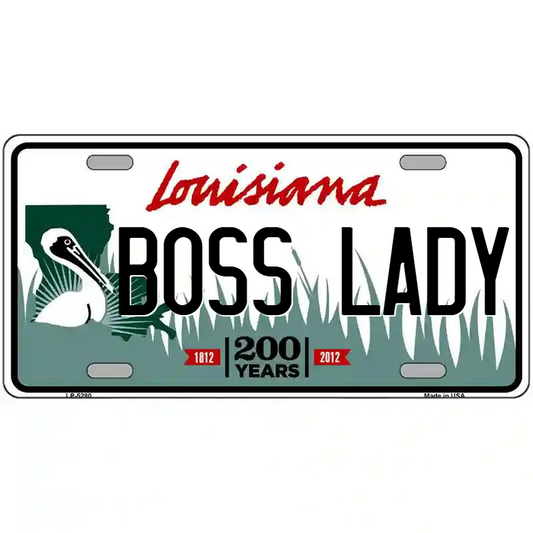 Boss Lady Louisiana Metal Sign