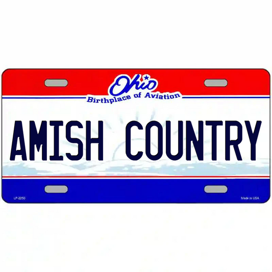 Amish County Ohio Metal Sign