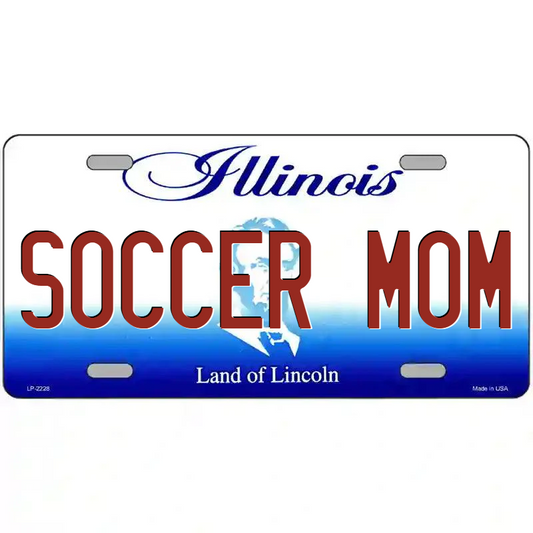 Soccer Mom Illinois Metal Sign