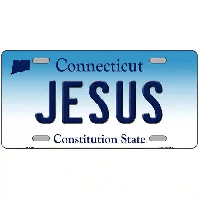 Jesus Connecticut Metal Sign