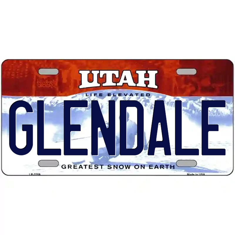 Glendale Utah Metal Sign