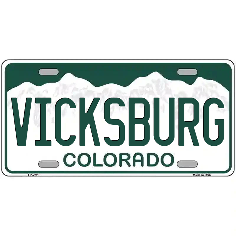 Vicksburg Colorado Metal Sign