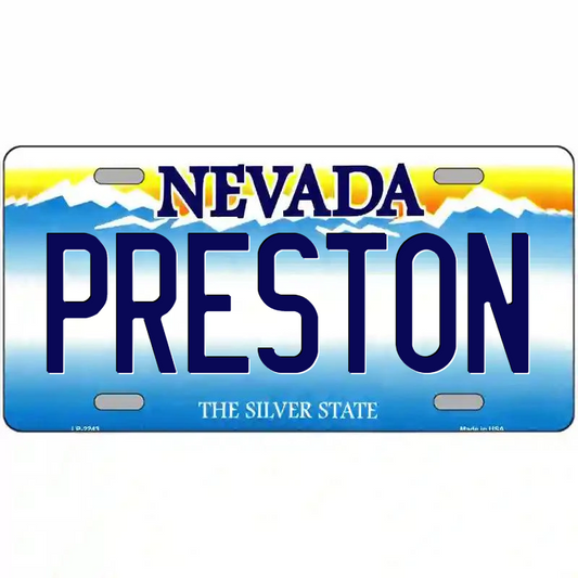 Preston Nevada Metal Sign
