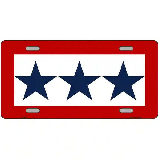 Three Blue Stars Flag Metal Sign