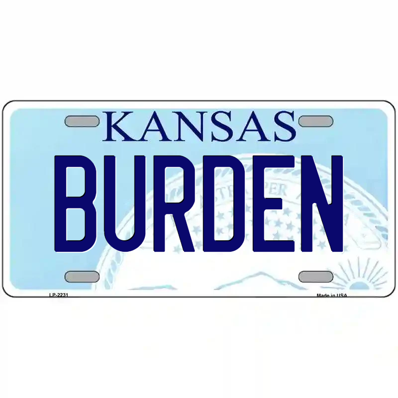 Burden Kansas Metal Sign